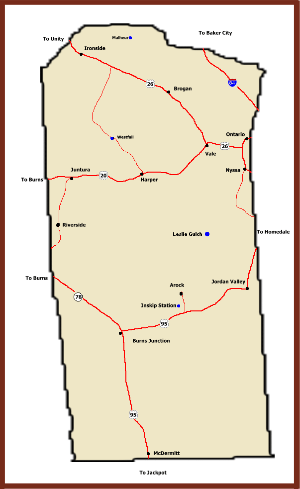 Malheur County Map
