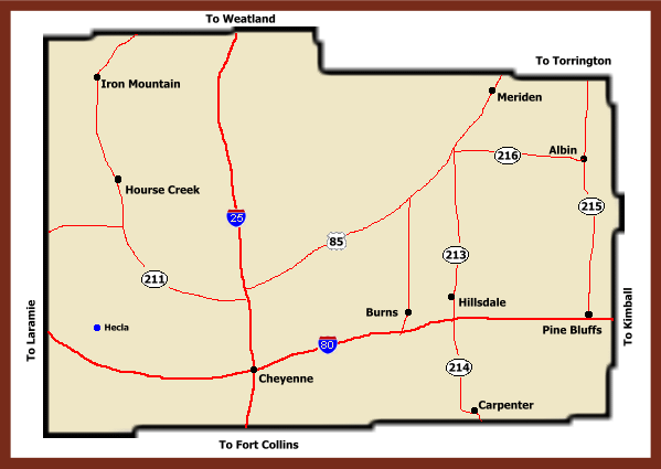 Laramie County Wyoming Map